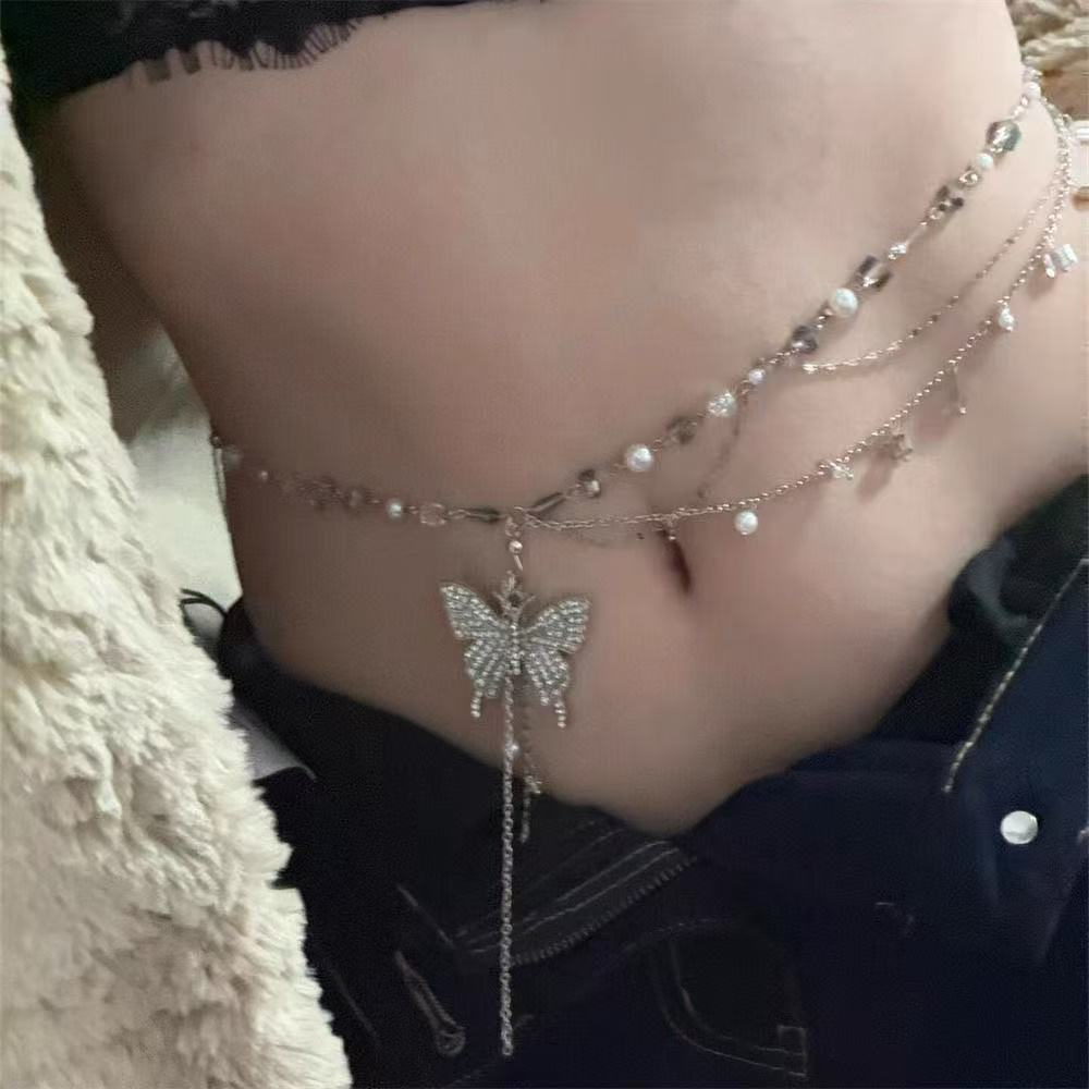 Silver butterfly waist chain(55800coin)